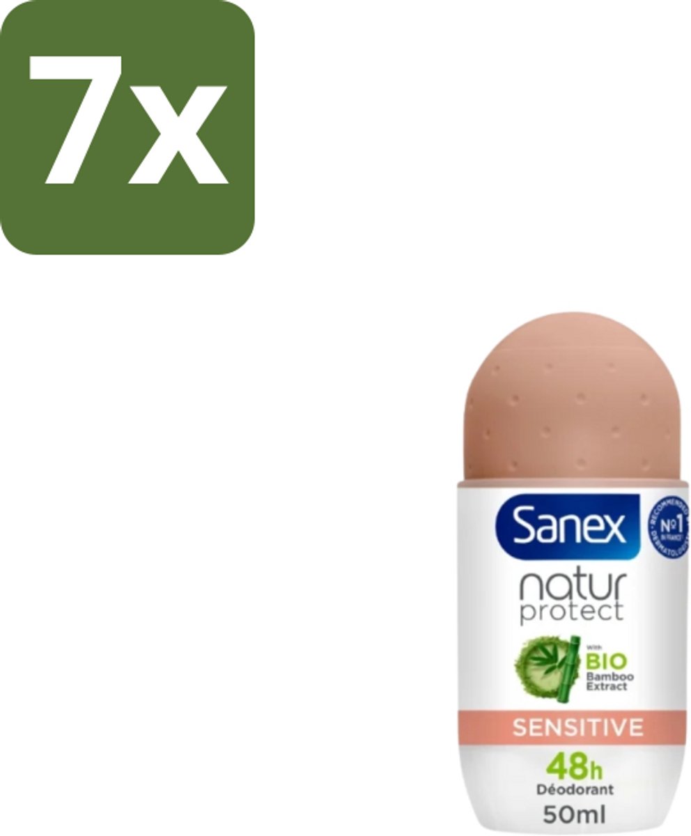 Sanex – Deodorant Roll-On – Natur Protect Sensitive – 50 ml - Bulkverpakking - 7 stuks