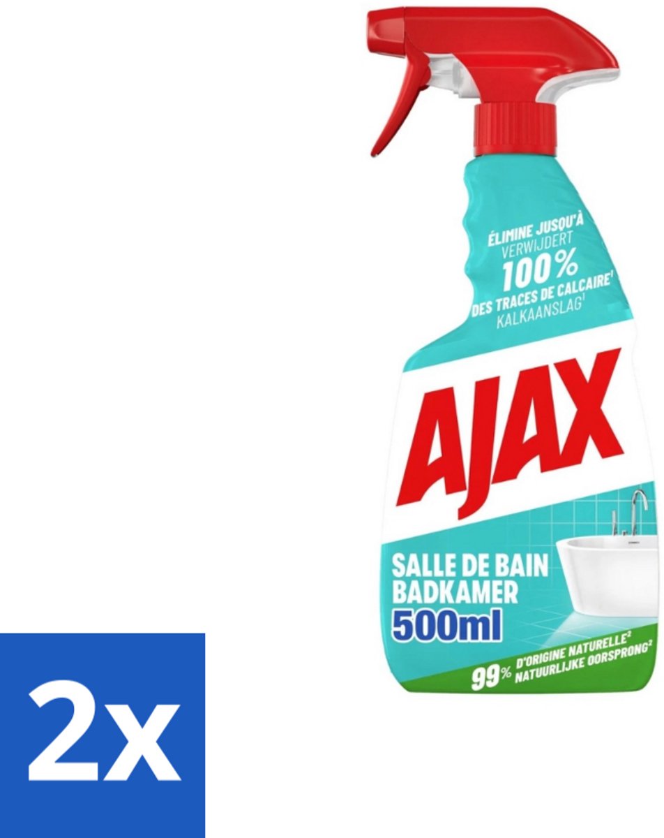 Ajax – Badkamer Spray – 500 ml - Voordeelverpakking - 2 stuks