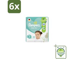 Pampers – Luiers – Active Baby Dry Maat 7 – 30 Luiers - Voordeelverpakking - 6 stuks - Luiers voor baby - Droge luiers
