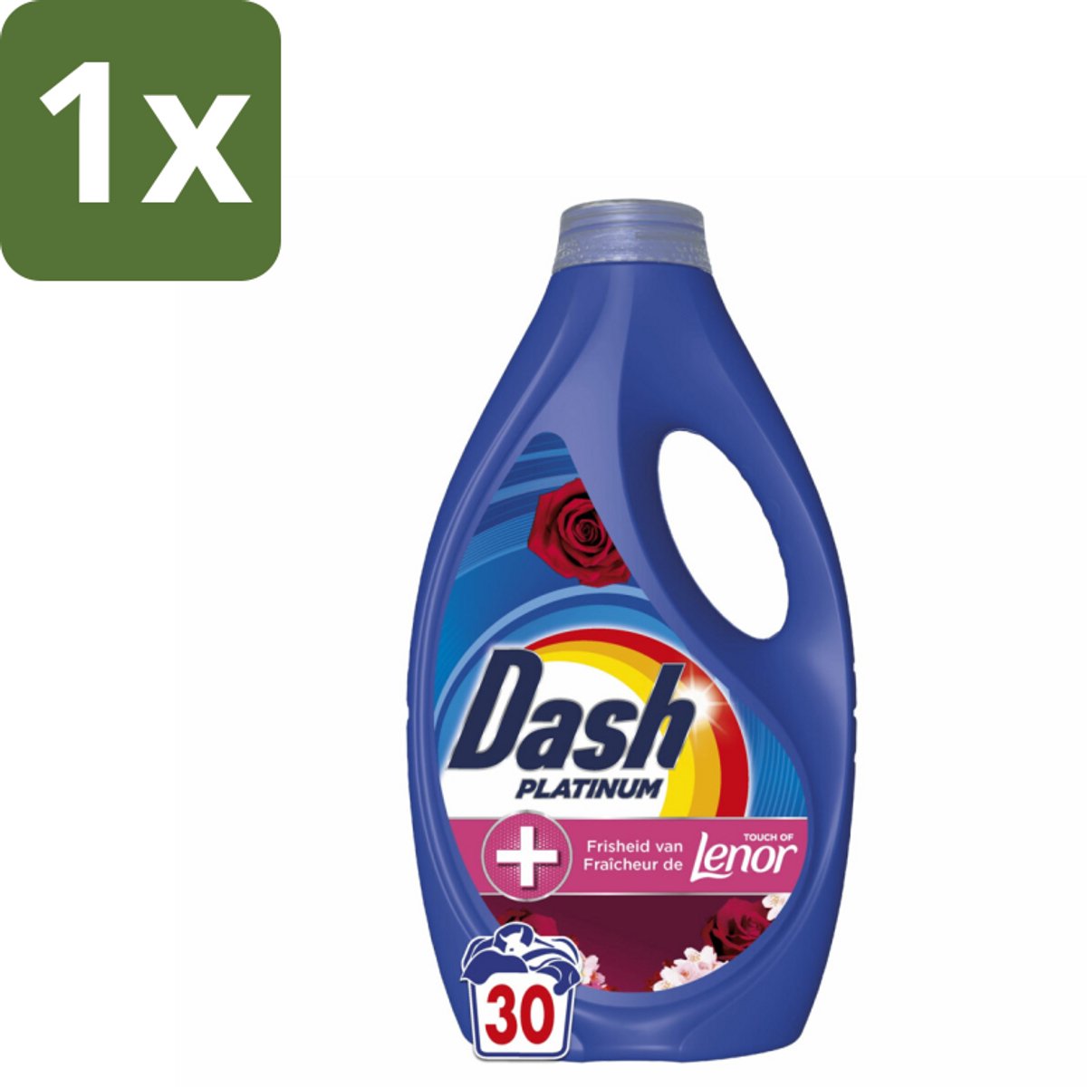 1 x Dash – Wasmiddel – Jasmin & Rose de Mai – 1350 ml - Wasmiddel - Wasmiddel Voor Gekleurde Was - Vlekverwijdering - Frisheid - Katoengeur
