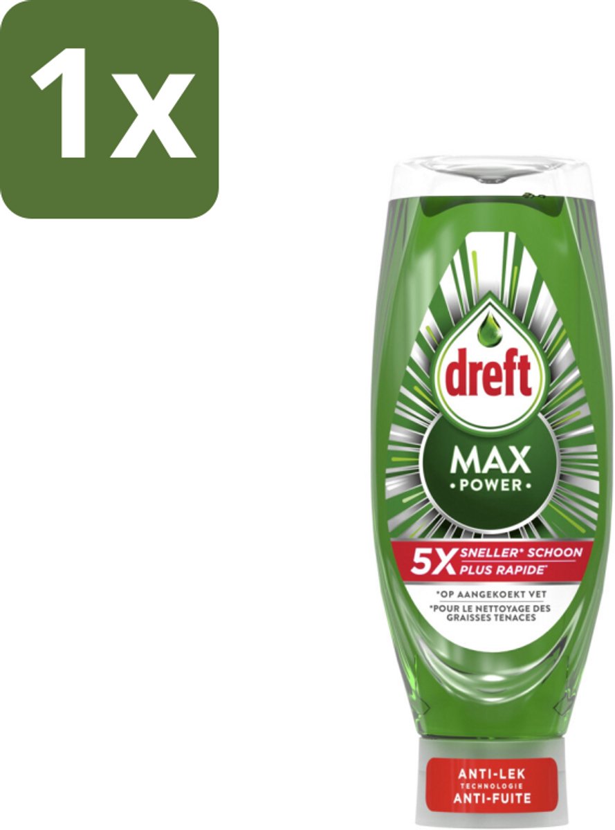 1 x Dreft – Original – Max Power Afwasmiddel – 730 ml - Afwasmiddel - Vet Oplossen - Hardnekkig Vet - Snel Schoonmaken - Vloeibaar Afwasmiddel