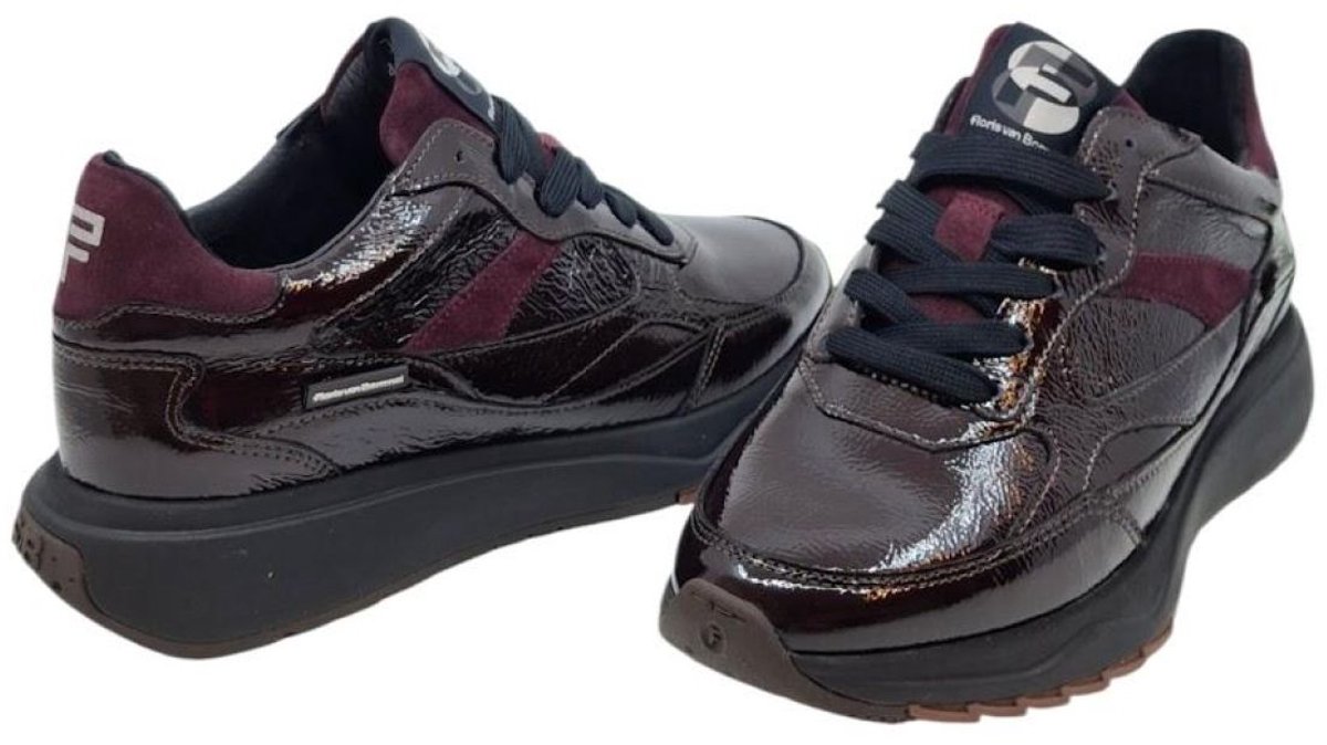 Floris van Bommel Suvi 05.08 Dark Red | Lak sneaker steunzolen