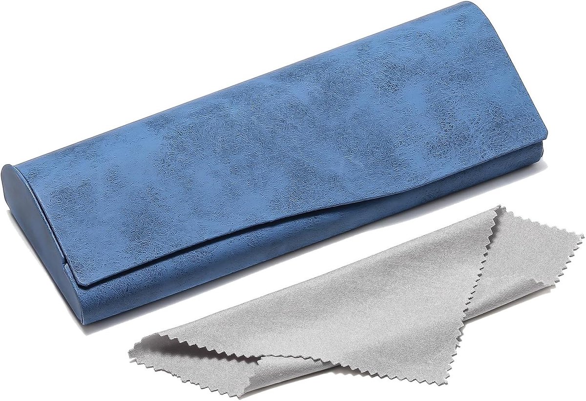 Stijlvolle Leren Bril Etui met Magnetische Sluiting voor Zonnebrillen en Leesbrillen, Perfect voor Bescherming en Opberging