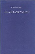 Blauw boek met de titel 'DE ADELAARsvarens' en auteur 'IDA GERHARDT' in witte letters.