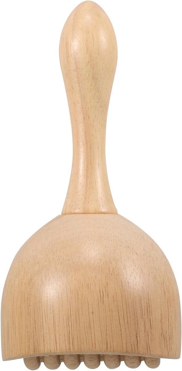 Houten Massage Roller - Lichaamsmassager Spierontspanning - Zelfmassage Uitvoeren - Geïntegreerde Rol Functie - 18 x 9 x 9 cm