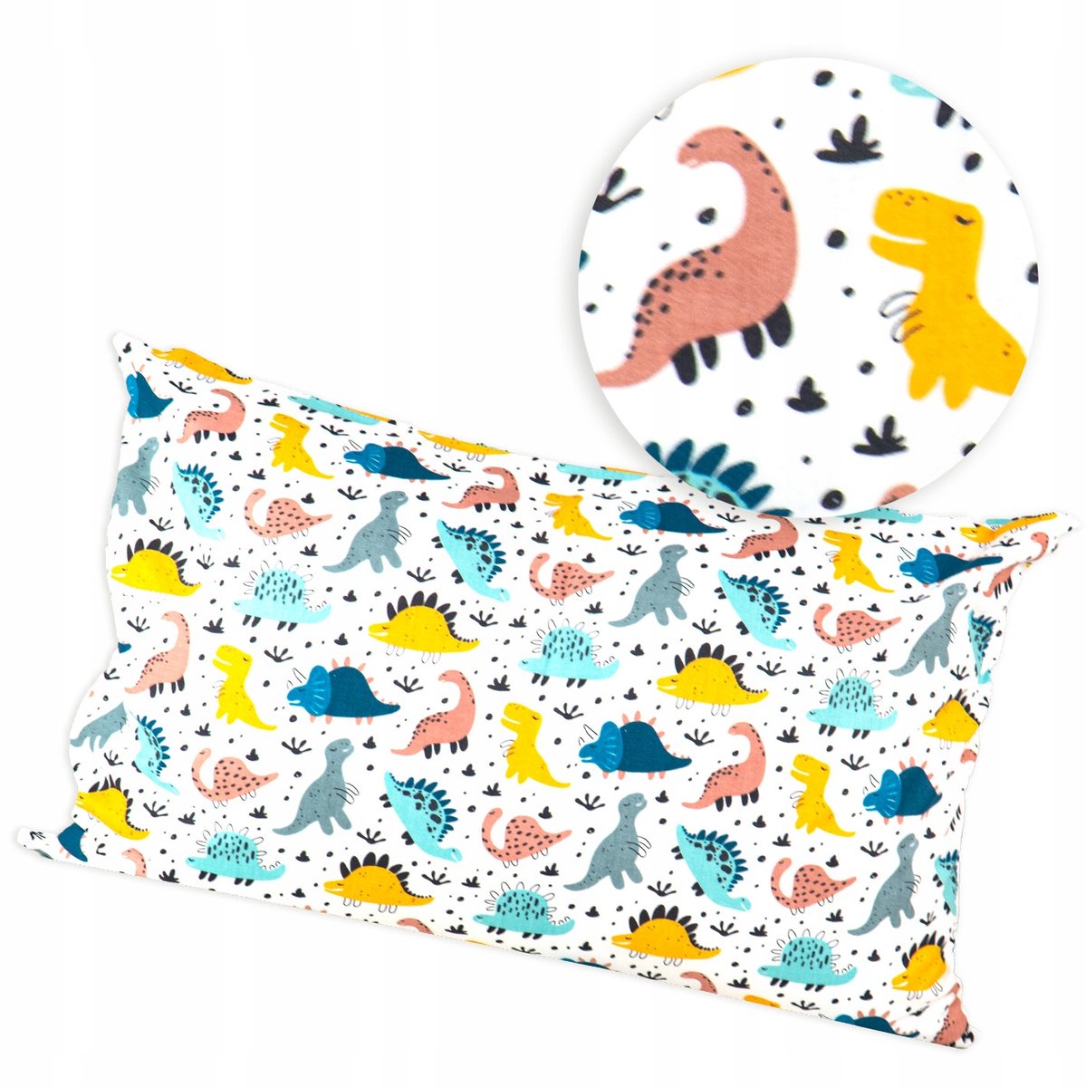 Dino Kussensloop 50x60 cm - Zachte Stof, Levendige Kleuren