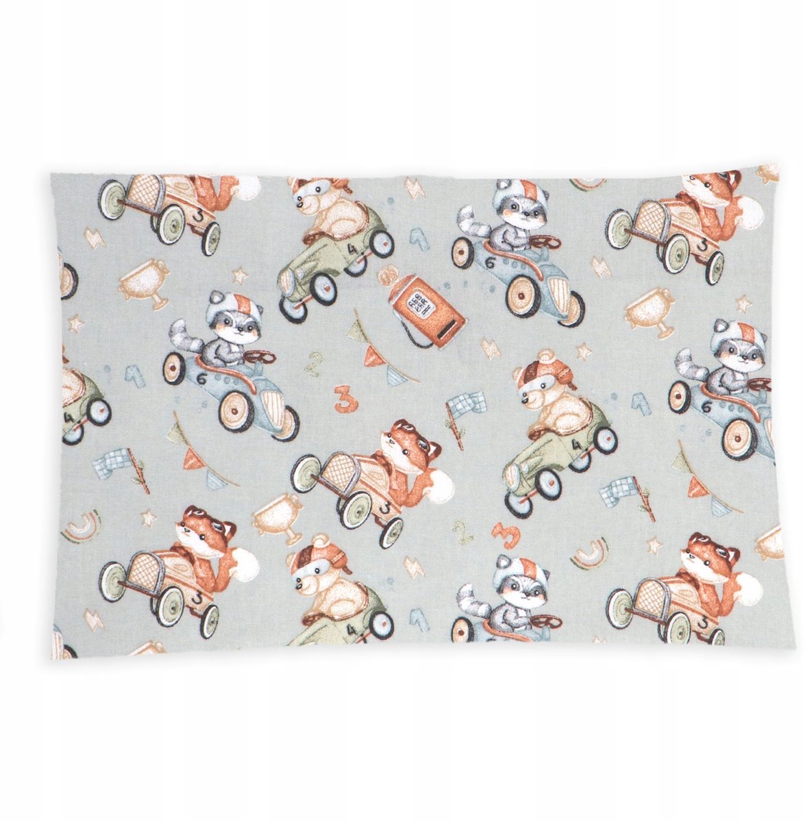 Kussensloep 50x60 cm - Dieren in Auto's - Kinderbeddengoed
