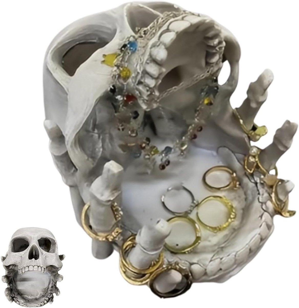 Sieraden Organizer - Opbergdoos Decoratie - Accessoires Presenteren - Uniek Gothic Design - 18x15x18 cm - Zwart