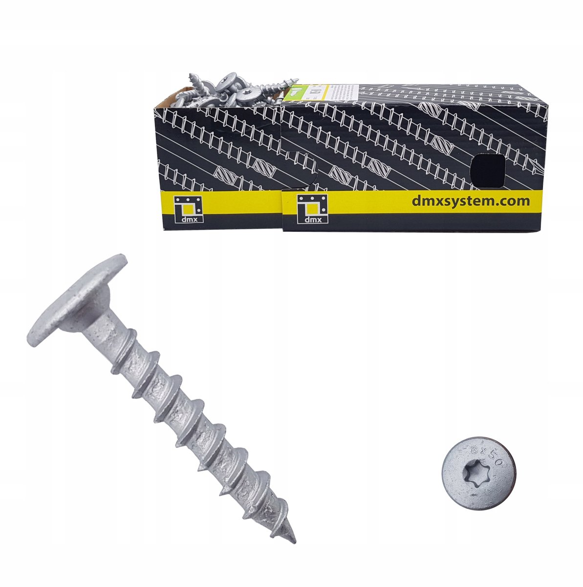 Merkloze Houtschroeven 8x40mm - 100 Stuks - Zilverkleurig