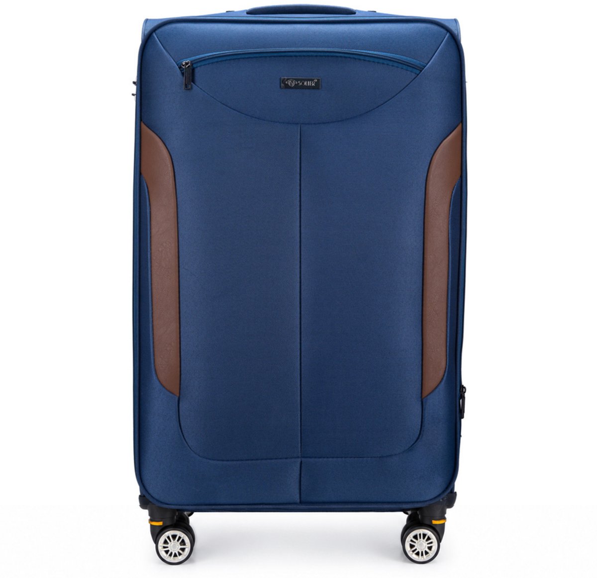 Solier STL1801 - Reiskoffer XL 94 l - Uitbreidbaar - Donkerblauw-bruin