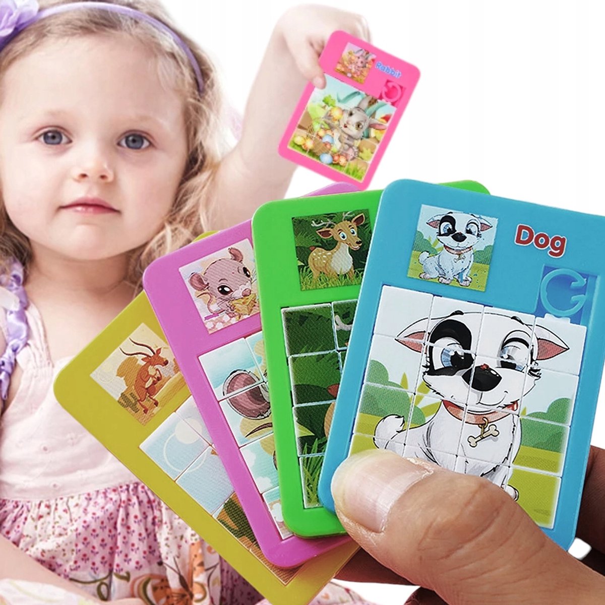Mini Puzzel Spelletjes voor Kinderen - Educatief en Leerzaam - 4 Stuks