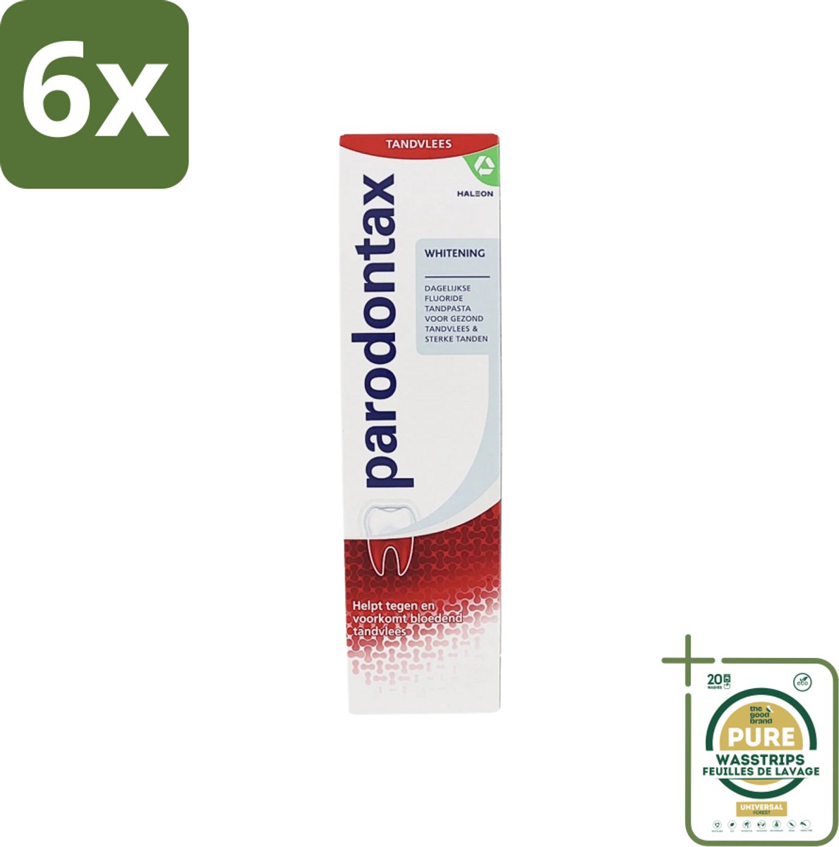 Parodontax - Tandpasta - Whitening - 75ml - Voordeelverpakking - 6 stuks - Tandplak verwijderen - Bloedend tandvlees