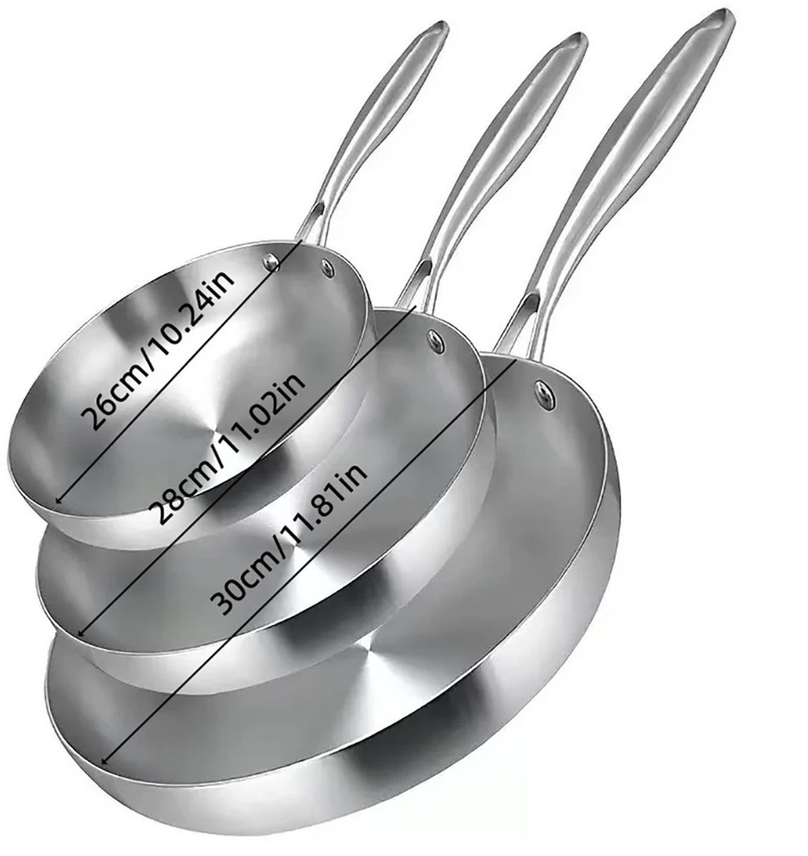 6Seven - Pannenset - Pannenset inductie - Koekenpannenset - Afneembaar handvat - Keramische coating - Maten 20 - 24 - 28 cm