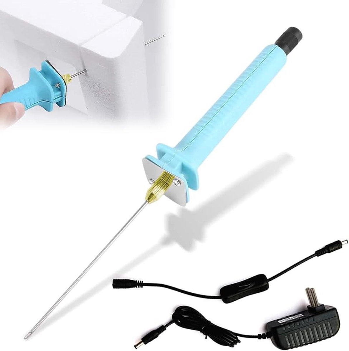 Elektrische Schuimsnijder - Hete Draadsnijder - Doe-het-zelf Snijden - Snelle Opwarming - 15 cm - Blauw