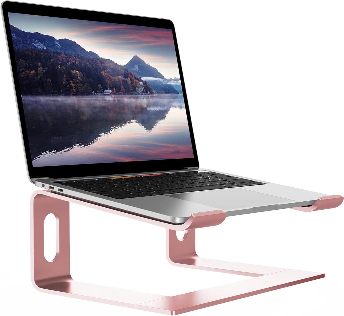 Laptop Standaard - Verstelbare Houder - Comfortabel Werken - Ergonomisch Ontwerp - 10-15.6 Inch - Roze