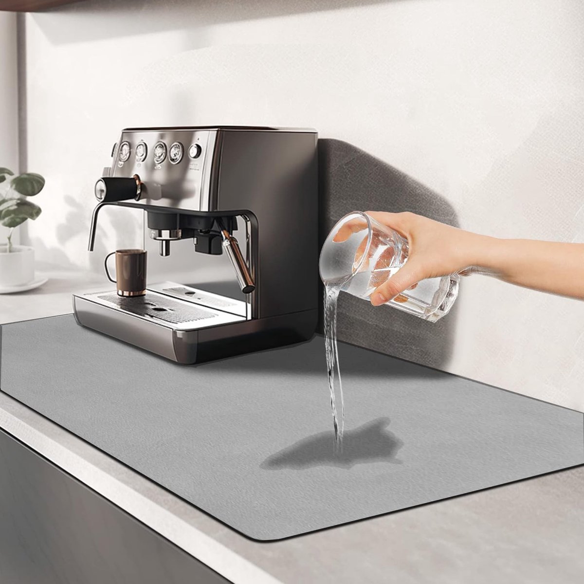 Solidchoice - Absorberende Diatom Drainer Mat voor Keuken, 50 x 30 cm