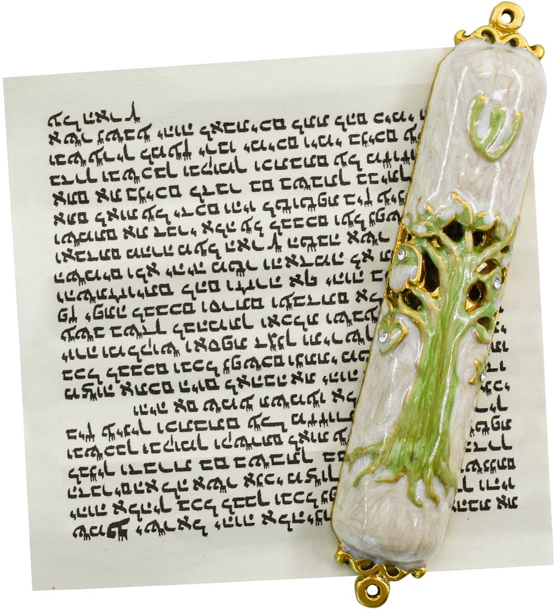 Solidchoice - Gekleurde Mezuzah met Rol voor Deurdecoratie