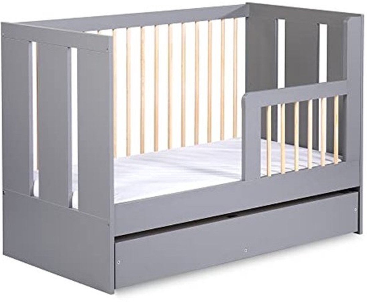 Babybedje 3-Traps In Hoogte Verstelbaar 120x60 cm Met Afneembare Matras Voor Pasgeboren Baby's