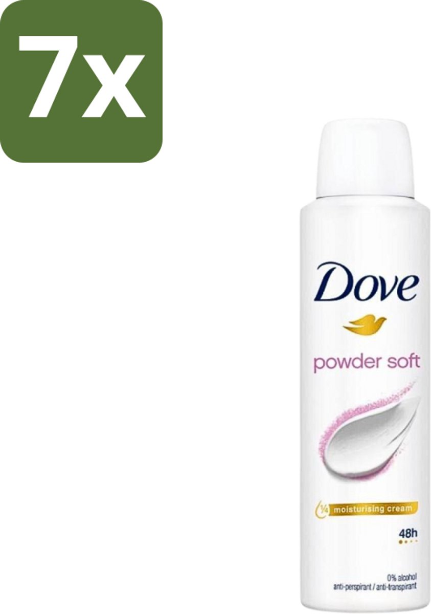 7 x Dove - Deospray - Powder Soft - 150 ml - Deodorant - Poeder - Oksels - Transpiratie - Geur