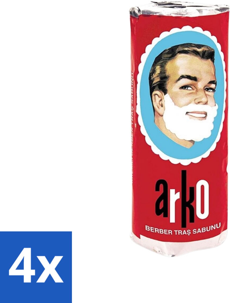 Arko - Scheerzeep - Verzorgt en Beschermt de Huid - 75 ml - Voordeelverpakking - 4 stuks