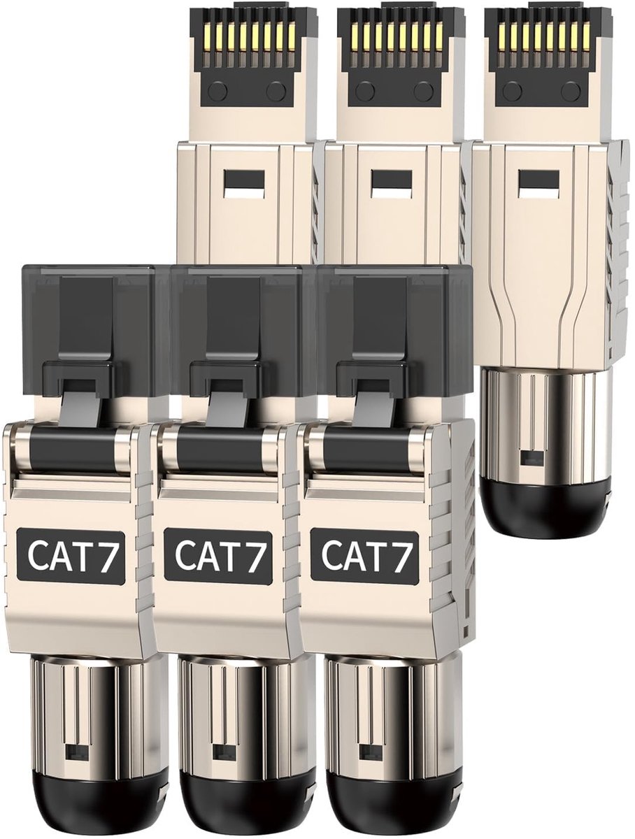 Solidchoice - 6-Pack Gereedschapsvrije RJ45 Connectors voor Ethernet