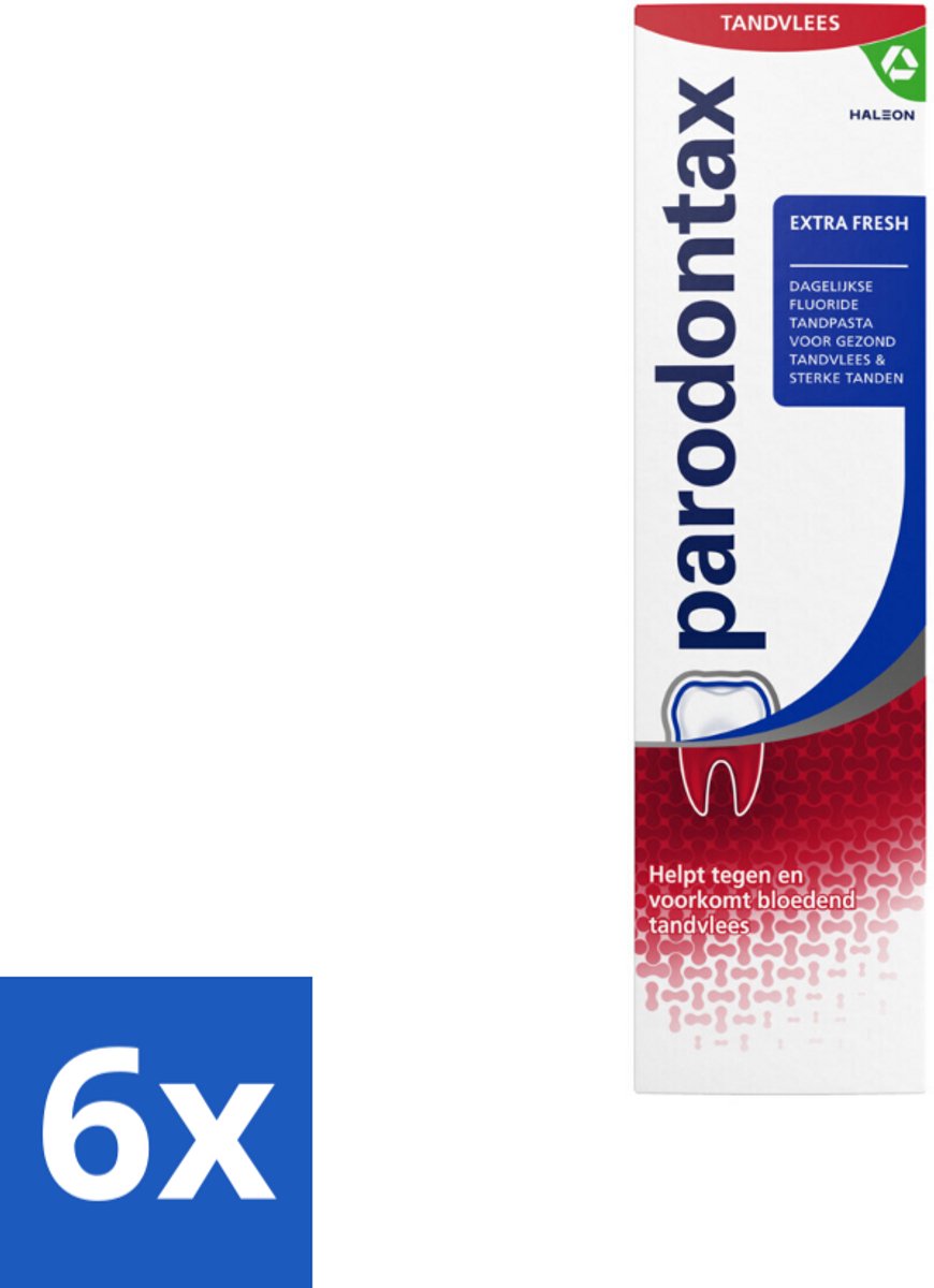 Parodontax – Tandpasta – Extra Fresh – 75 ml - Voordeelverpakking - 6 stuks