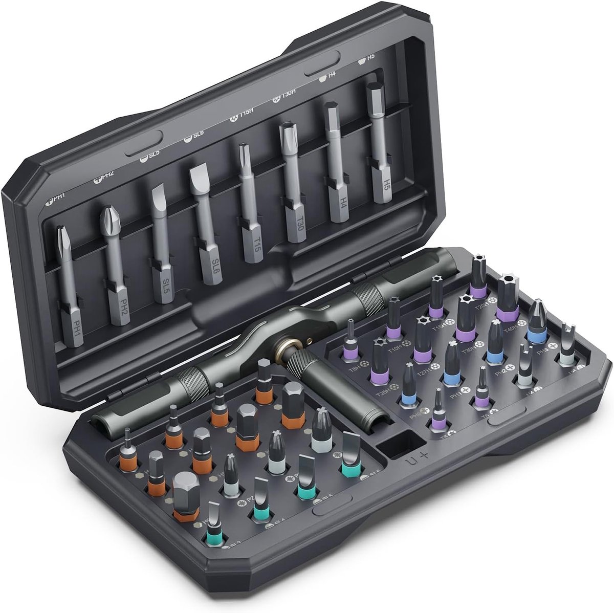 Complete 42-in-1 Schroevendraaierset met 40 Magnetische Bits, Multifunctionele Ratchet Set voor Meubelreparatie en Klussen