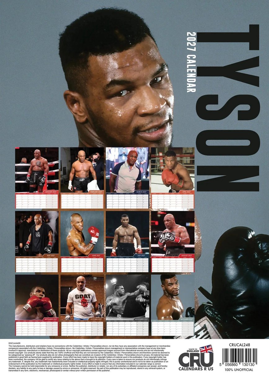 Mike Tyson A3 Kalender 2027