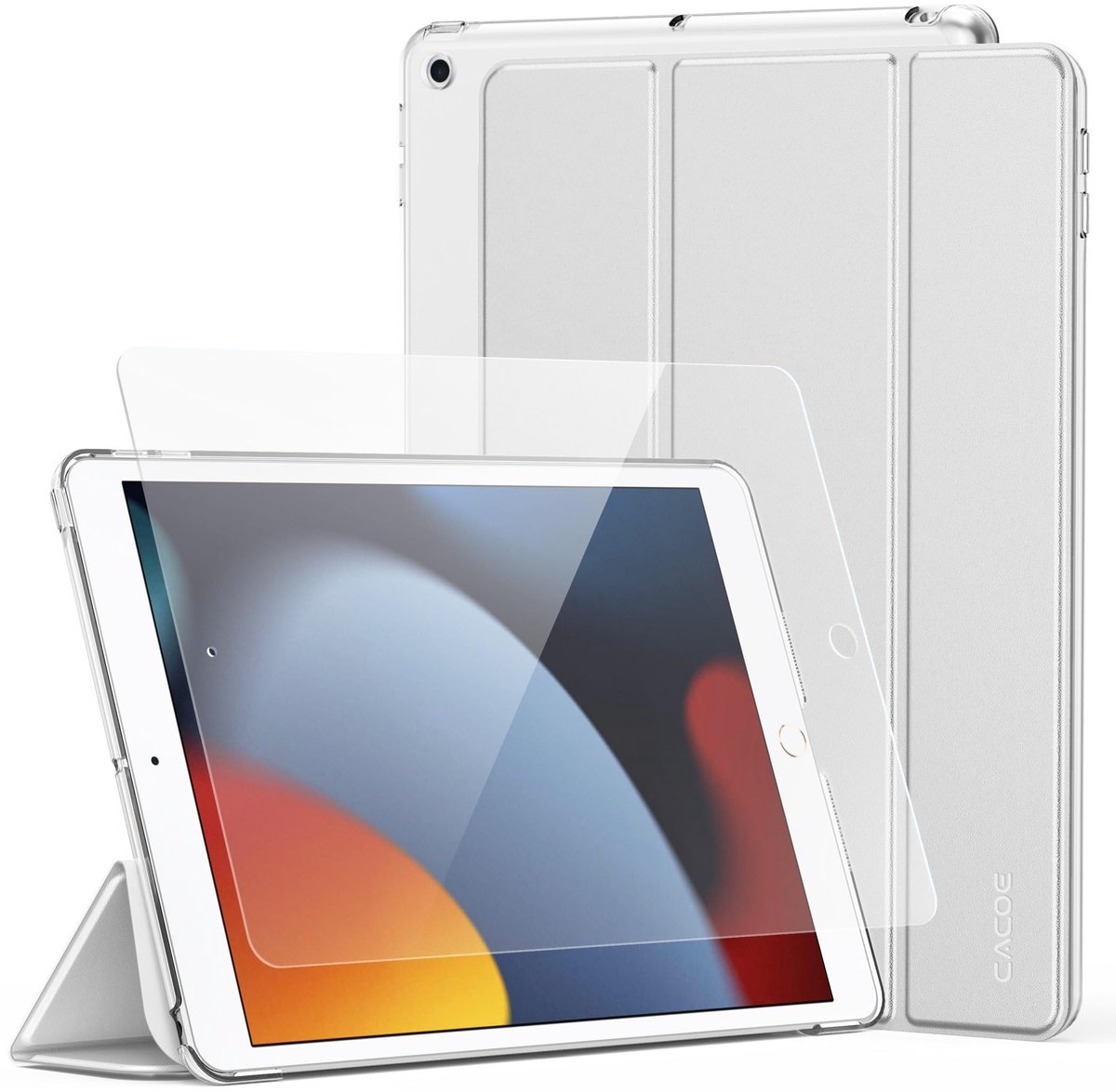 Elzusha - Volledige Beschermhoes voor iPad 10.2 Inch met Screen Protector en 2 Verstelbare Hoeken