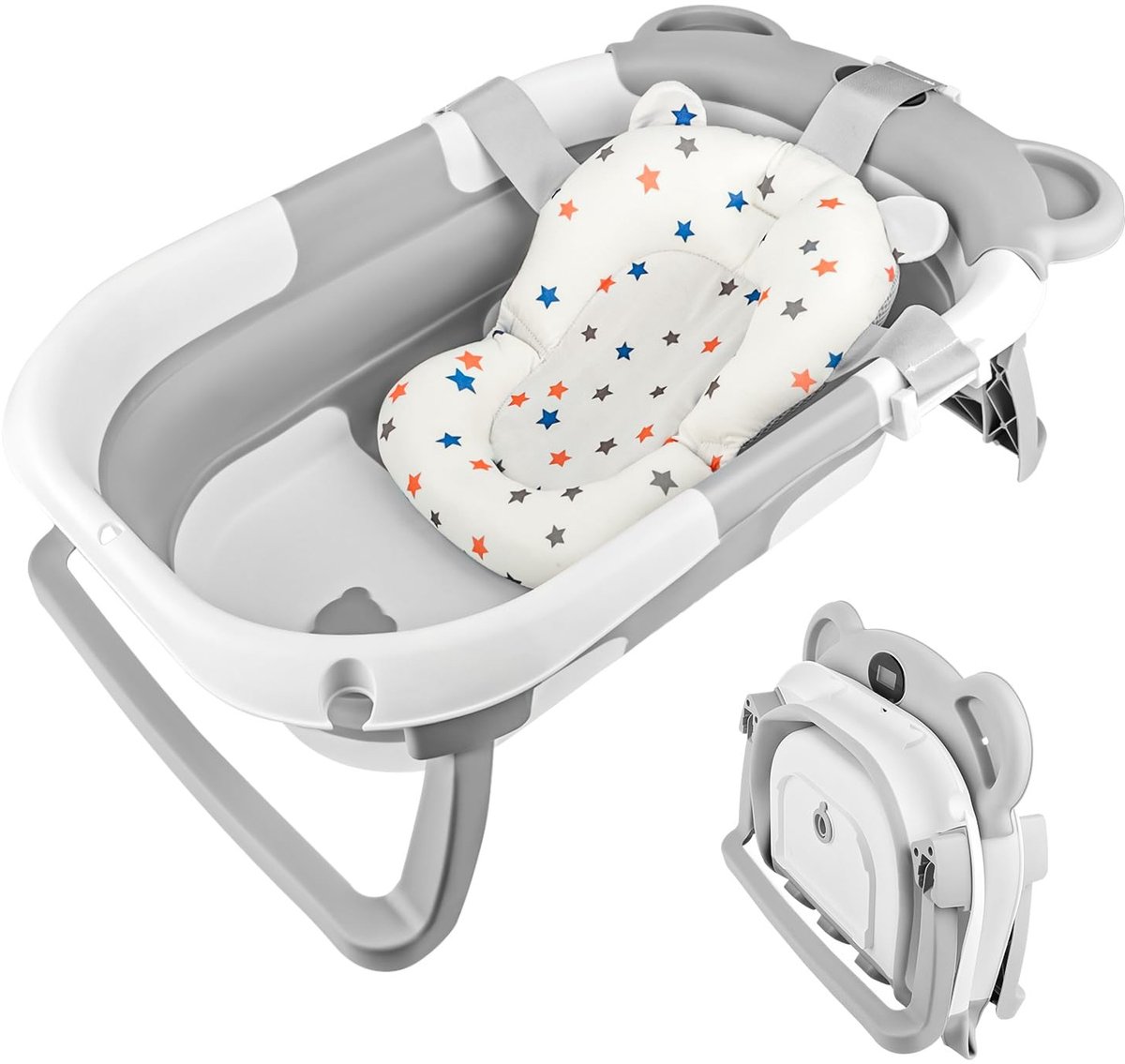Elzusha - Vouwbare Baby Badkuip met Thermometer