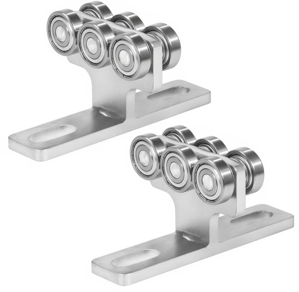 Elzusha - Set van 2 Trolleys met 6 Wielen voor Schuifdeuren