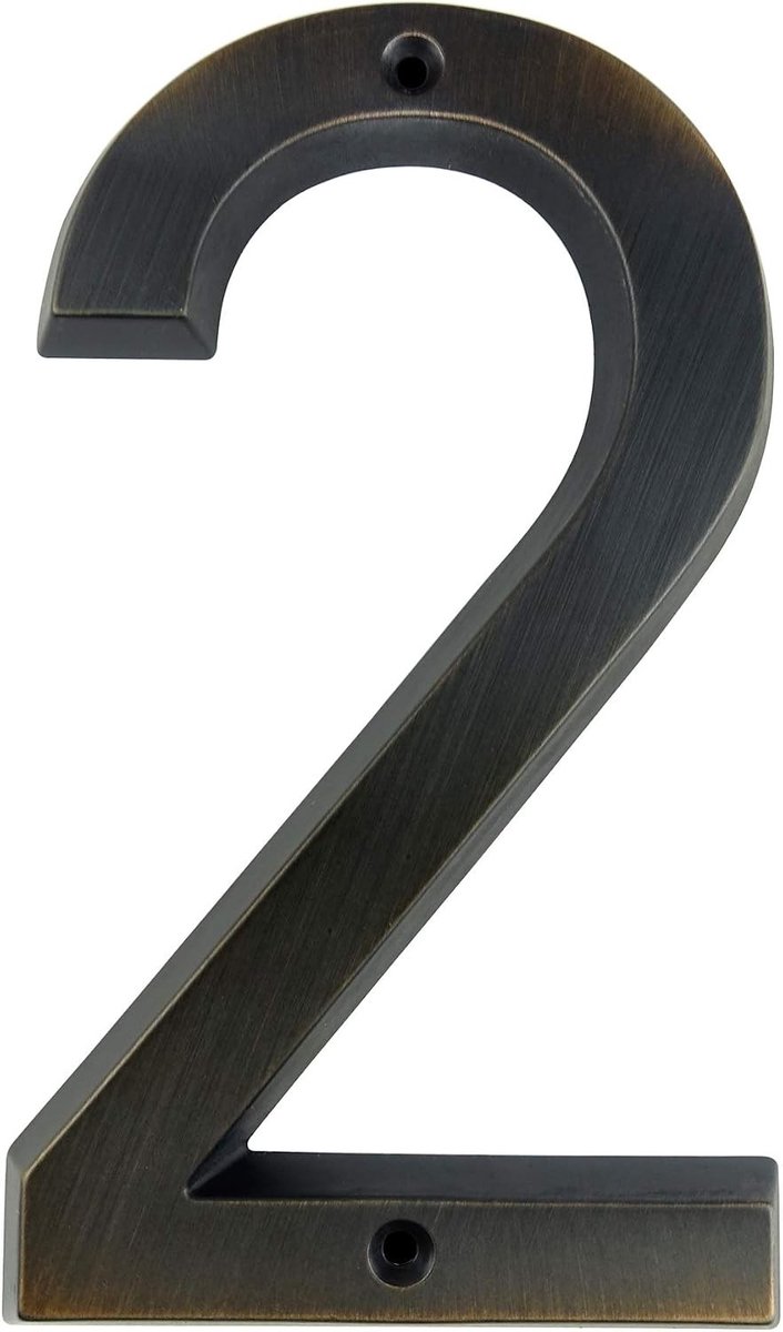 Vintage Deur Nummer Plaat 15cm - Aged Bronze Afwerking - Huis Adres Signage - Duurzaam Zinklegering - Perfect voor Straat en Thuis