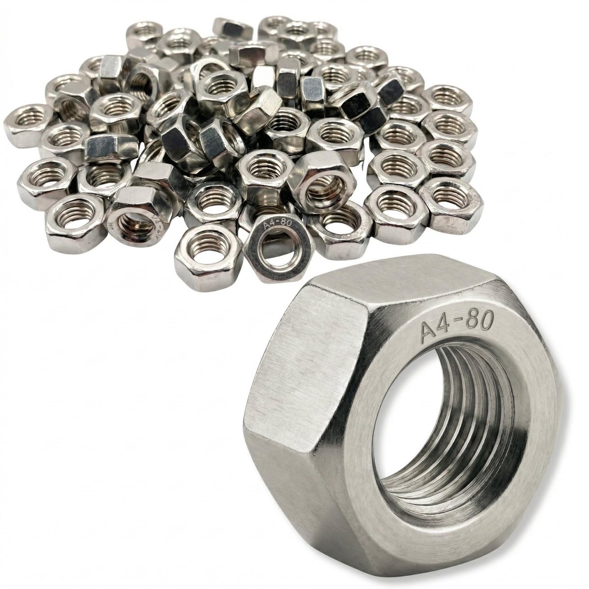Elzusha - M27 Hex Nut - A4 - 20 stuks voor schroeven en bouten