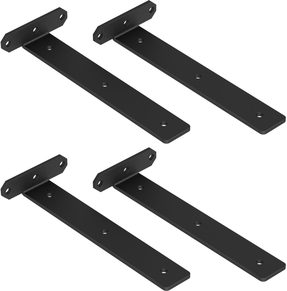 TESSTINA Plankhouder, Onzichtbaar 80kg Draagkracht, Zware Belasting, Plankdrager Metaal, Zwart, 3,8 cm Hoogte voor - ShopVlot