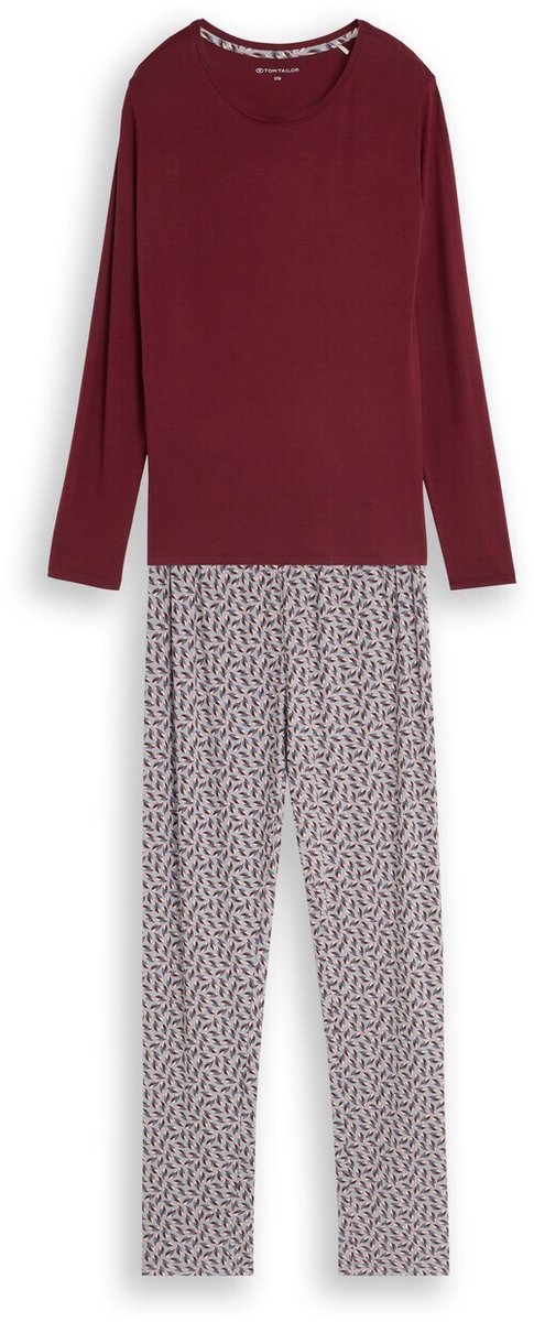 Tom Tailor - Pyjamaset met all-over-print - Maat 38 - red-medium-allover