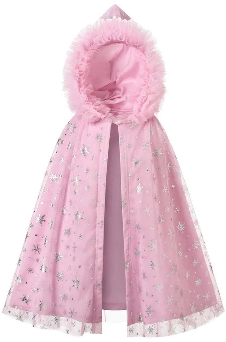casalora - Prinsessenjurk meisje - Roze cape - Capejas voor meisjes - Carnavalskleding - Verkleedkleding kinderen - Verkleedjurk - Prinsessen speelgoed - Cadeau Meisje - Maat 140
