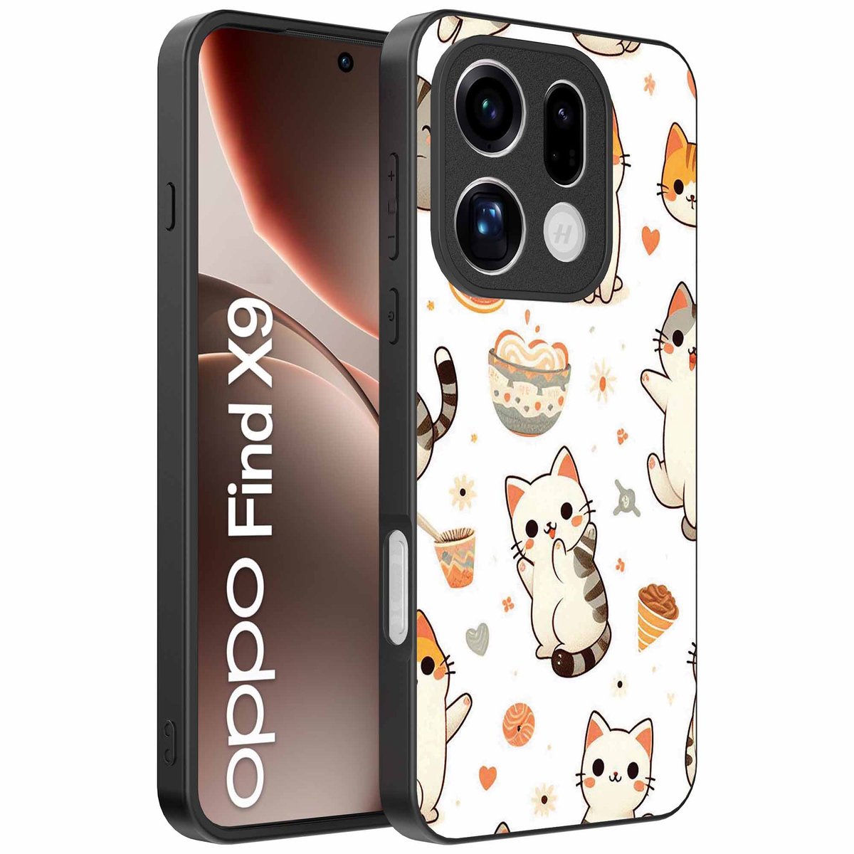 Geschikt voor Oppo Find X9 Telefoonhoesje met katten opdruk - TPU backcover case cat design - Smartphonica geschikt voor Oppo Find X9