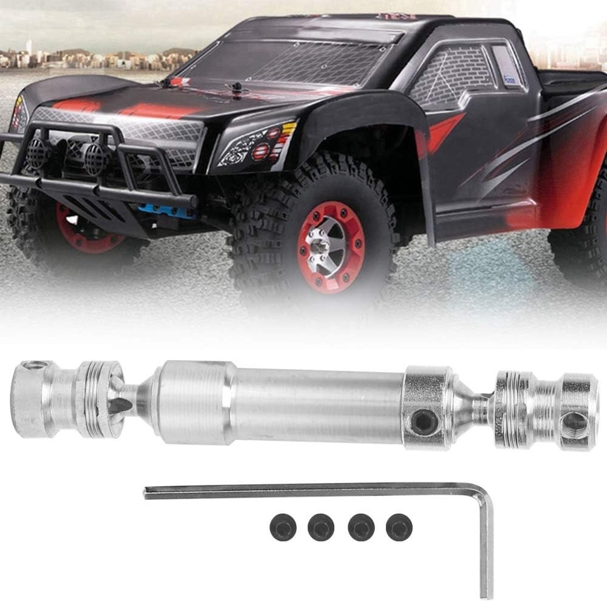 Metalen CVD Aandrijfas Achter voor 1/12 RC Automodel - Duurzame RC Auto-onderdelen in Diverse Kleuren, Geschikt voor 12428 en 12423