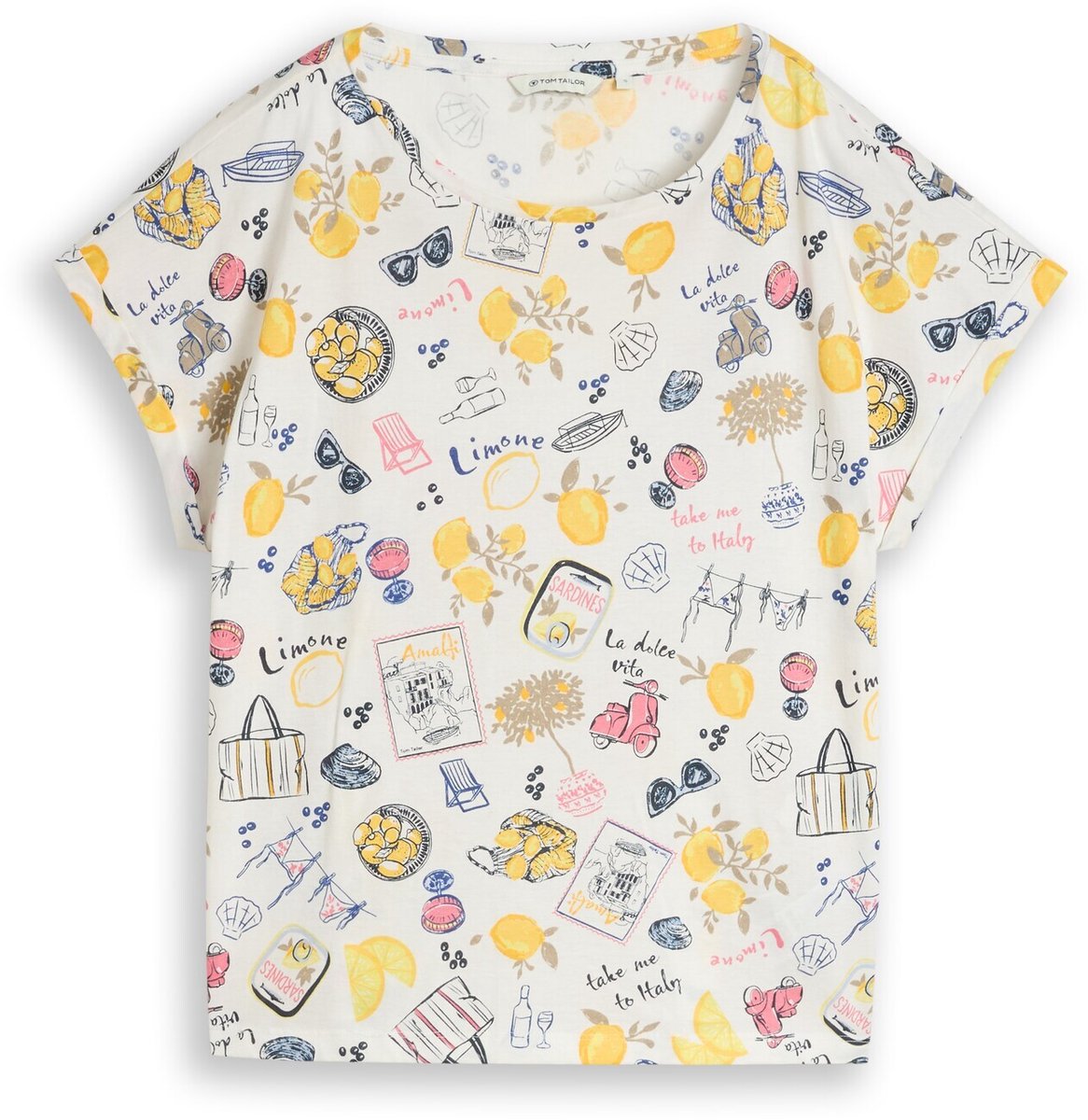 Tom Tailor - T-Shirt mit Allover-Print - Maat XXXL - summerly lemon print