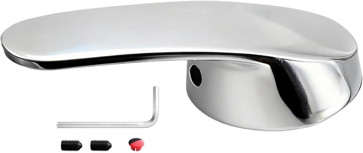 Kraanhandvat met Knop voor Warm en Koud Water 40 mm, Geschikt voor Keuken en Badkamer, Duurzaam Messing, Elegant Ontwerp, Eenvoudige Installatie