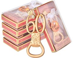 24 Stuks Gouden Flessenopeners voor 60e Verjaardag - Feestfavorieten en Souvenirs voor Gasten, Perfecte Party Accessoires en Cadeaus