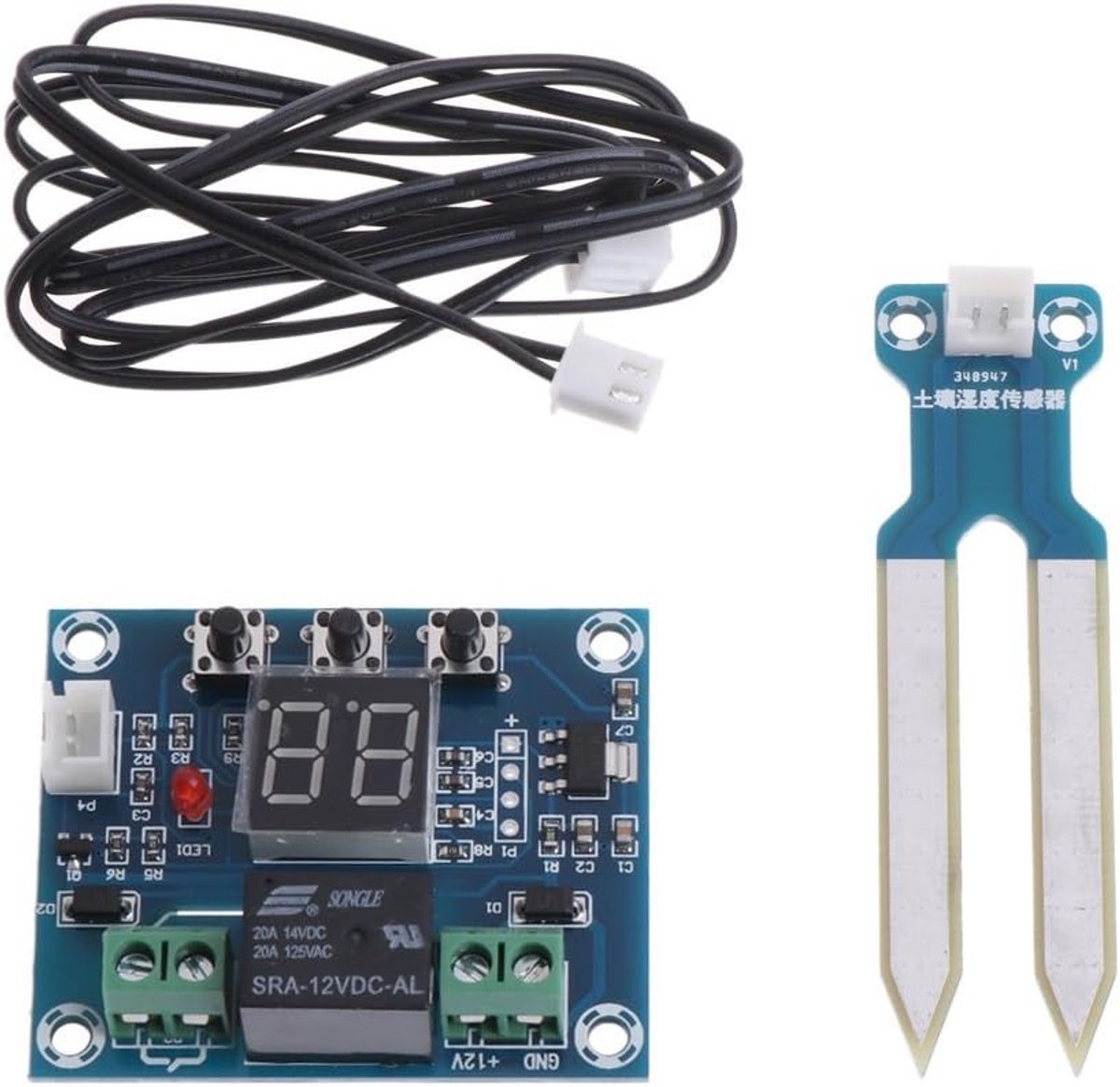 Geavanceerde 12V Bodemvochtigheidsensor met Digitale Weergave voor Automatisch Irrigatiesysteem en Bodemvochtmeting, Ideaal voor Tuinieren en Plantenzorg