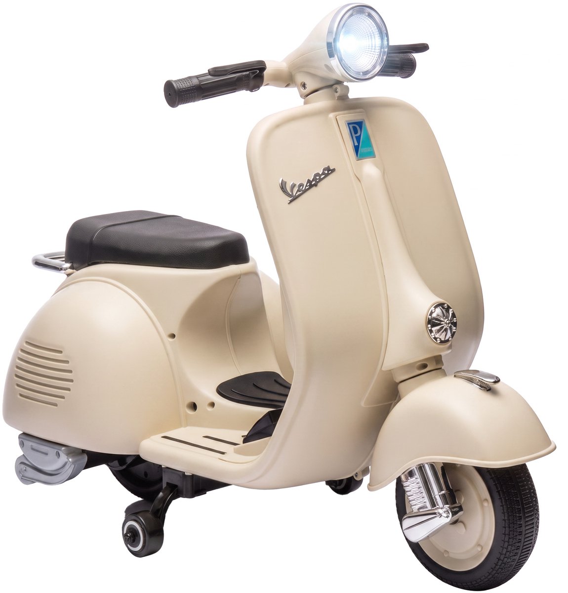 AIYAPLAY Electric Ride-on Motorcycle-Kunststoff, Stahl-81L x 37B x 63H cm-Weiß