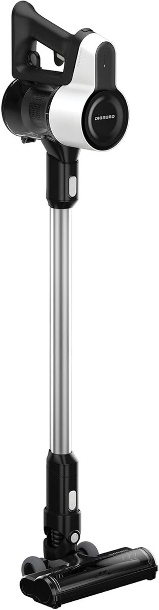 Accu Steelstofzuiger - Draadloze Stofzuiger - Huis Reinigen - 2-in-1 Functionaliteit - 45 Min Gebruik - Wit Zwart