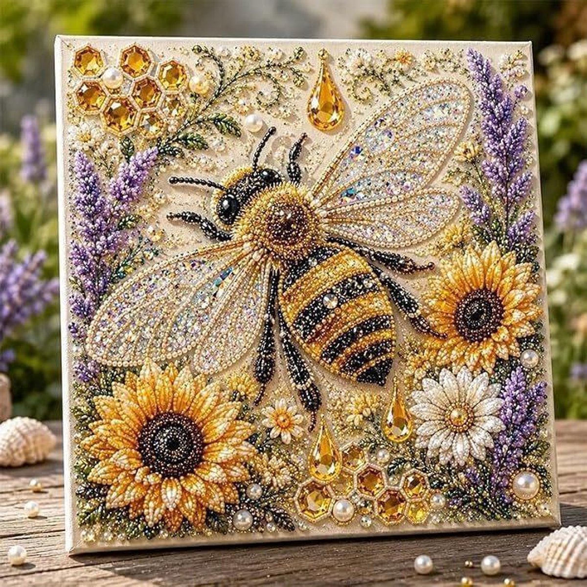 DIY Diamond Painting - Diamond painting set met dierenthema - DIY Feestelijke Decoraties - Raamhangers - Muurdecoraties - Geschikt voor knutselaars - geel
