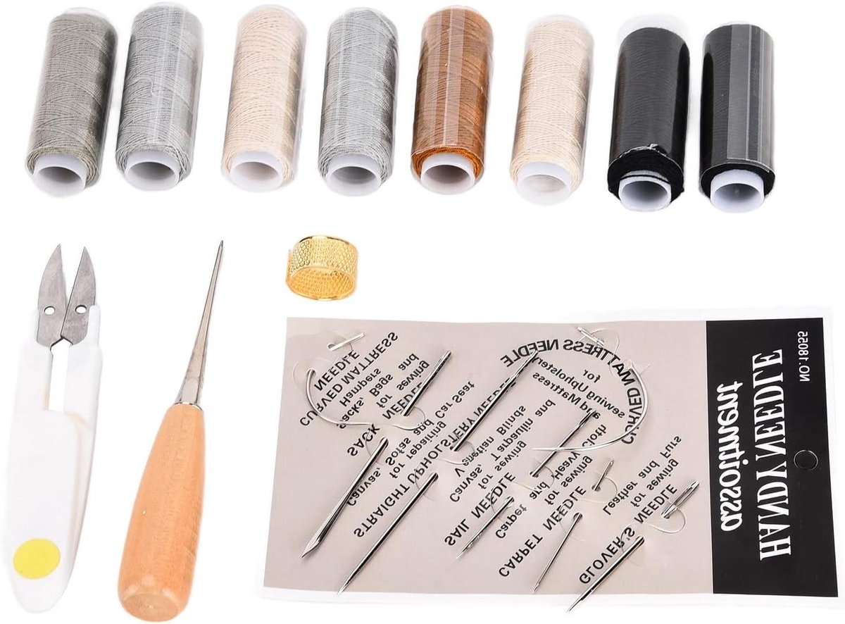 Naaigaren Set - Reparatieset Naalden - Kleding Repareren - Veelzijdige Toepassing - 16 Stuks - Multicolor