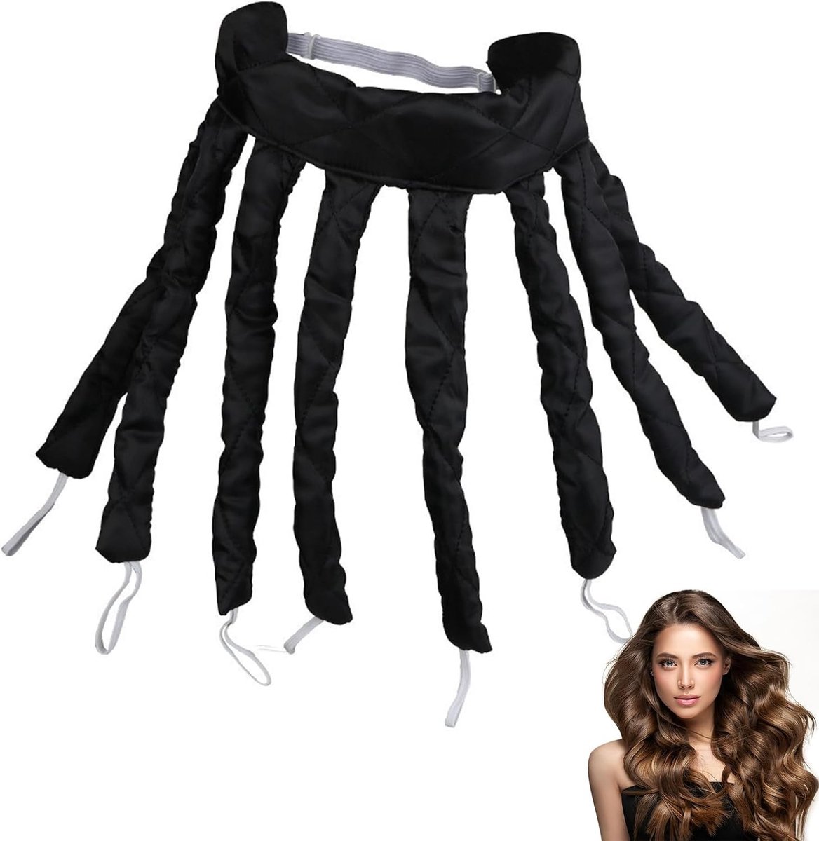 Kruidige Krulgarland zonder Hitte, Octopus Kruller voor Nachtelijke Krullen en Haarstyling