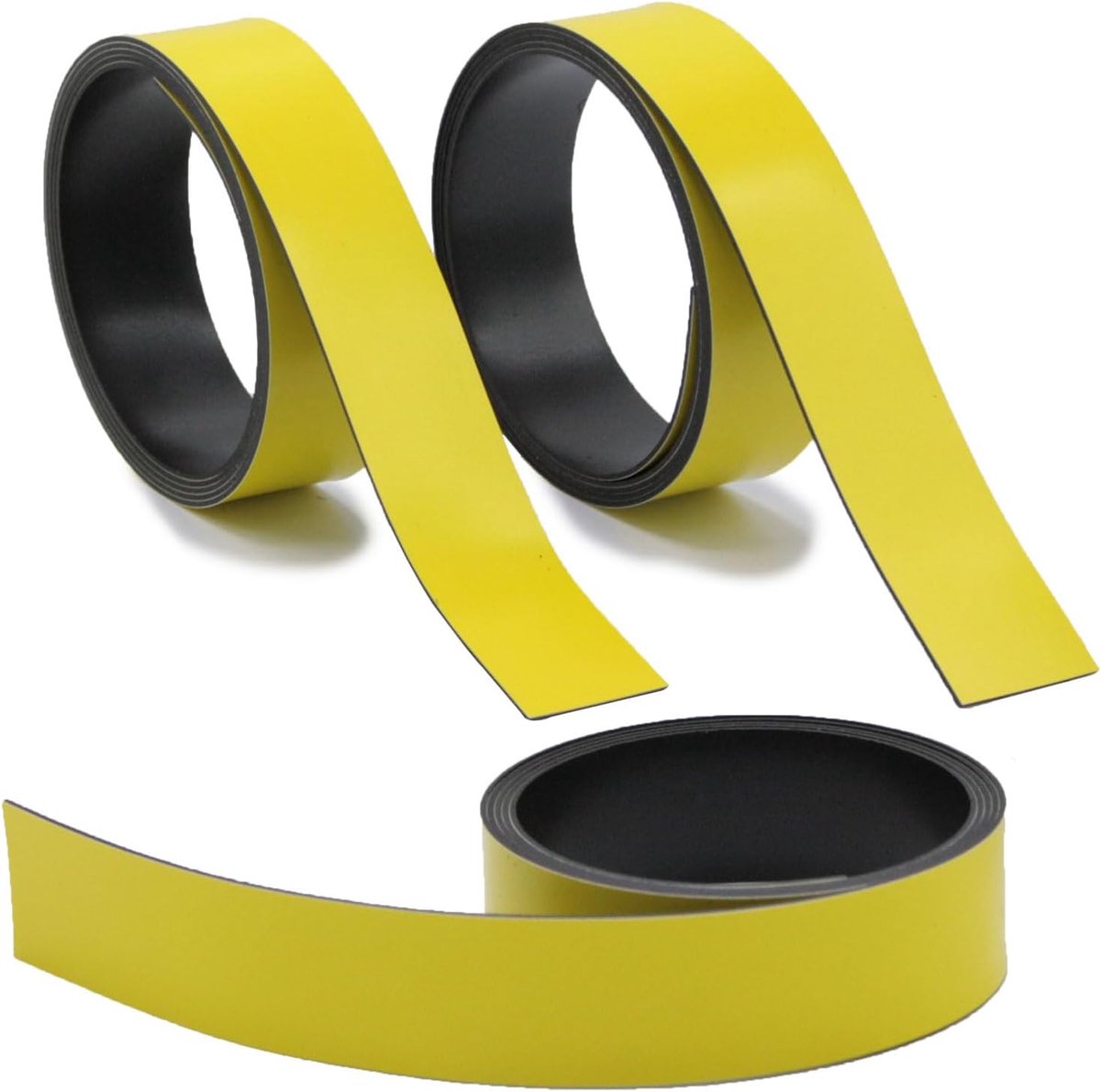 magneetband set van 3 - mag254 | 3 magneetbanden van 2 cm x 1 m, op maat knipbaar en herbruikbaar voor whiteboard en metalen rekken.