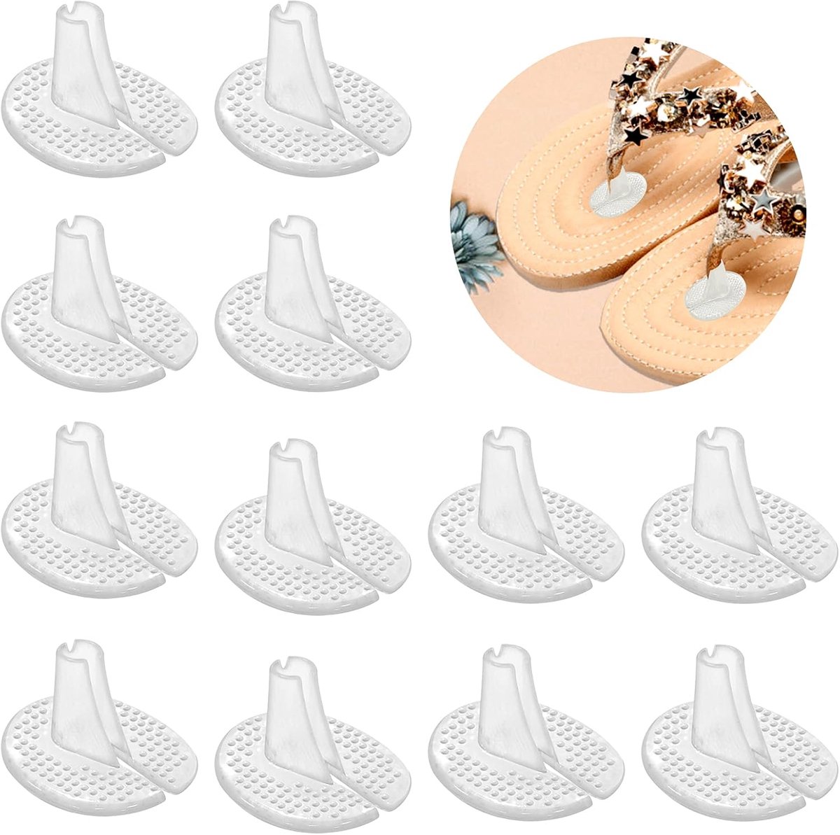Teenslippers voor dames en heren, 6 paar teenslippers, bescherming tegen pijn en blaren