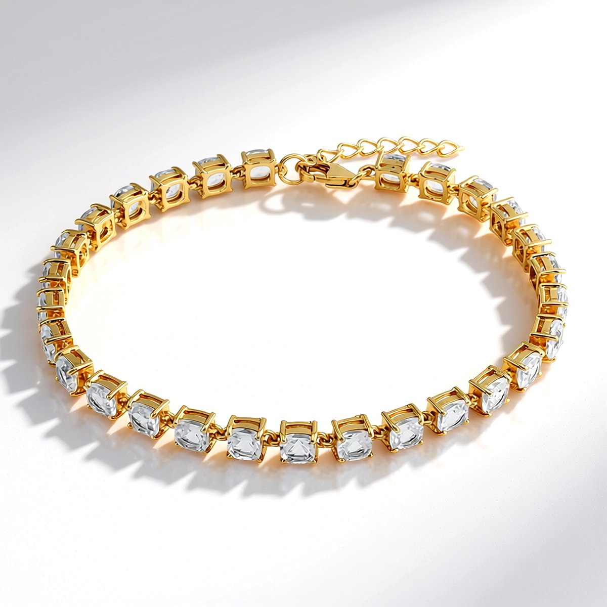 Armband van verguld zilver met witte topaas